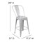 Flash Furniture 24" Silver Metal Counter Stool-Gray Poly Seat CH-31320-24GB-SIL-PL2G-GG - alternate 9